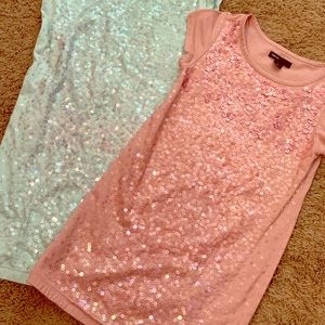 Gap Kids Pink Sequin Shift Dress